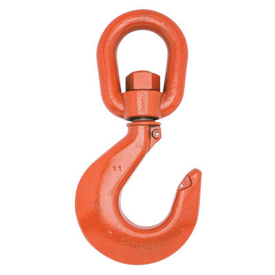 11 Ton Alloy Swivel-Eye Hoist Straight Hook w/ Safety Latch HK-ESW