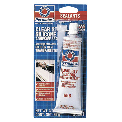 Picture of #66 clear silicone adhesive 3 oz tube