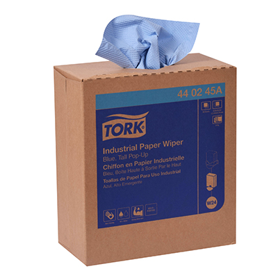 Picture of INDUSTRIAL PAPER WIPER, 4-PLY, 8.54" X 16.5", BLUE, 90 TOWELS/BOX, 10 BOX/CARTON