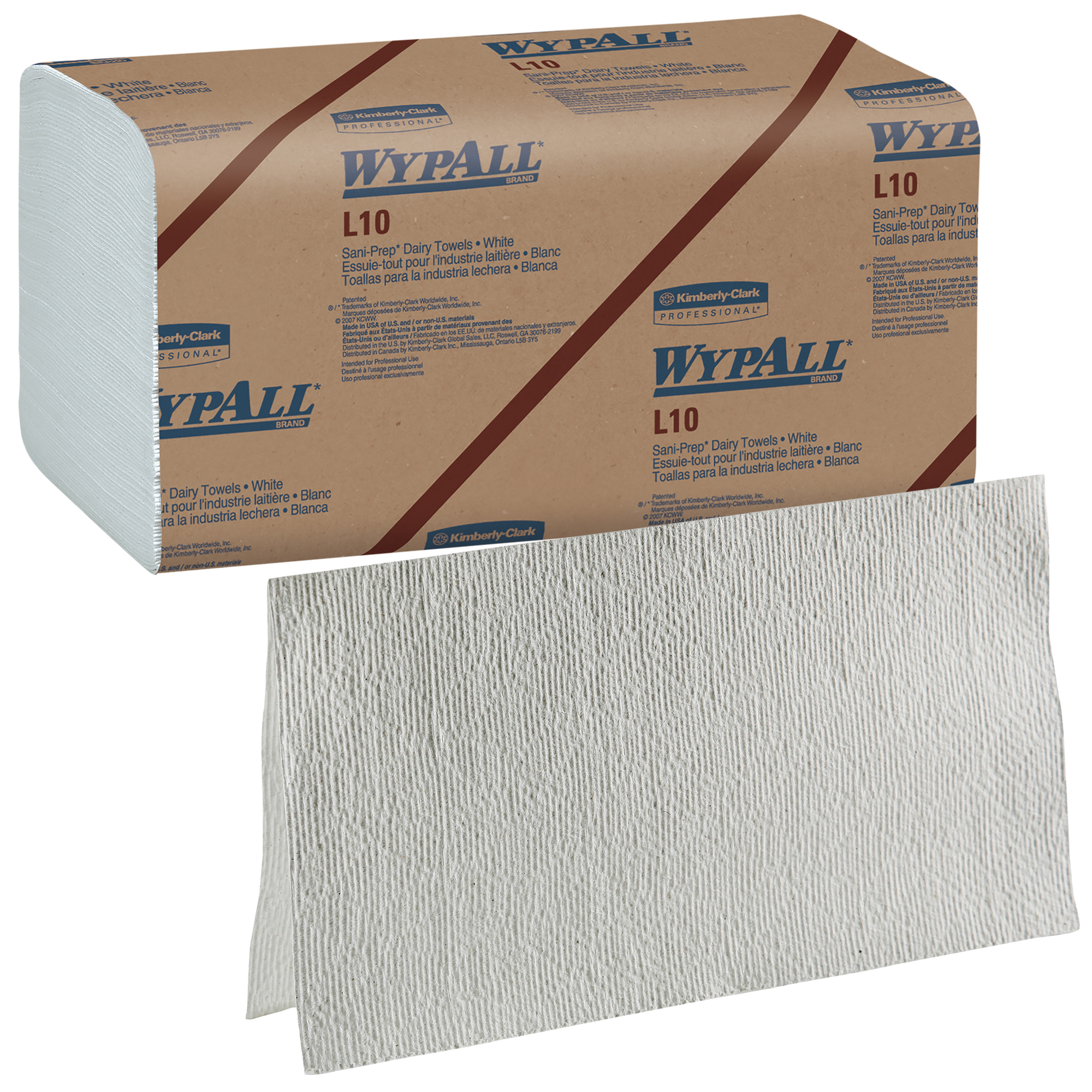 Picture of L10 SANI-PREP Dairy Towels, Banded, 1-Ply, 10 1/2 x 9 3/10, 200/Pk, 12 Pk/Carton