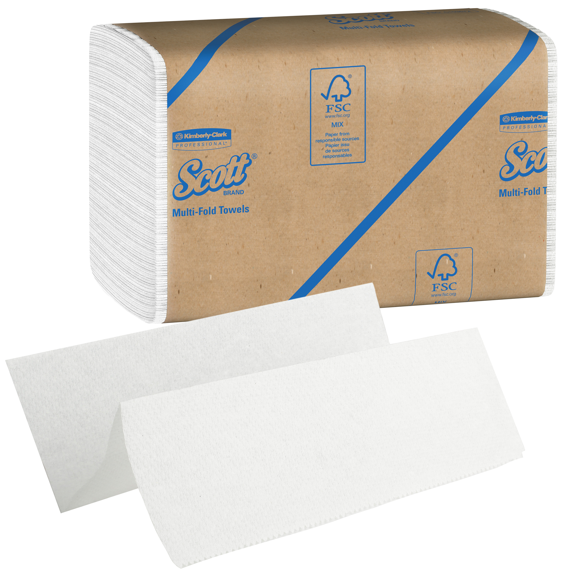 Picture of Multi-Fold Towels, 100% Recycled, 9 1/5x9 2/5, white, 250/Pk, 16 Pk/Carton