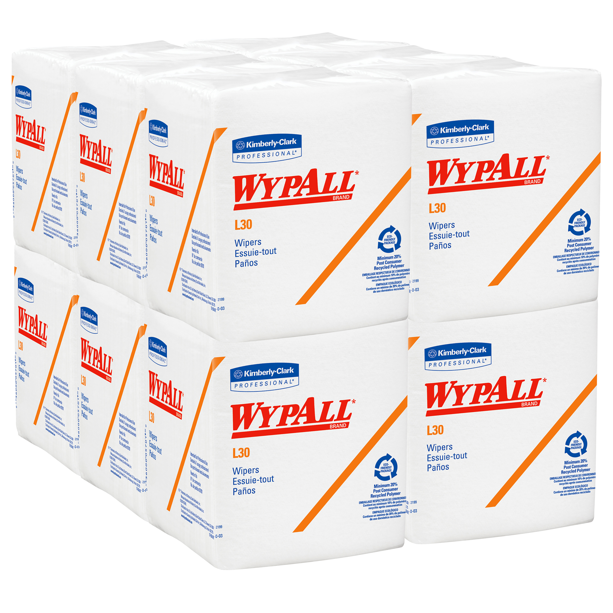 Picture of Wipers, Quarter Fold, WypAll L30 , 12 1/2 x 12, 90/Box, 12 Boxes/Carton