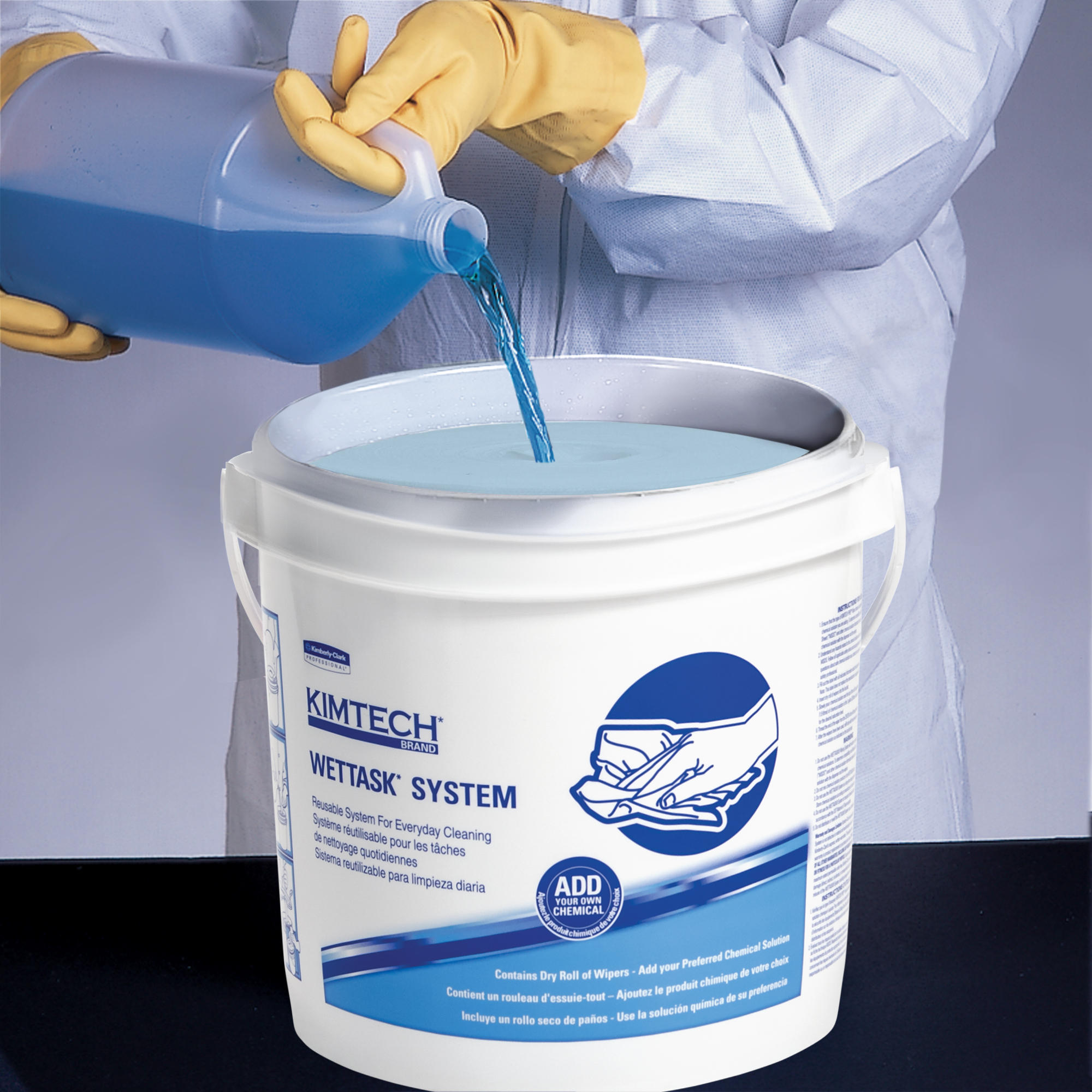 Picture of WetTask System for Solvents, Free Bucket, 12 x 12 1/2, 60/Roll, 5 Rolls/Carton