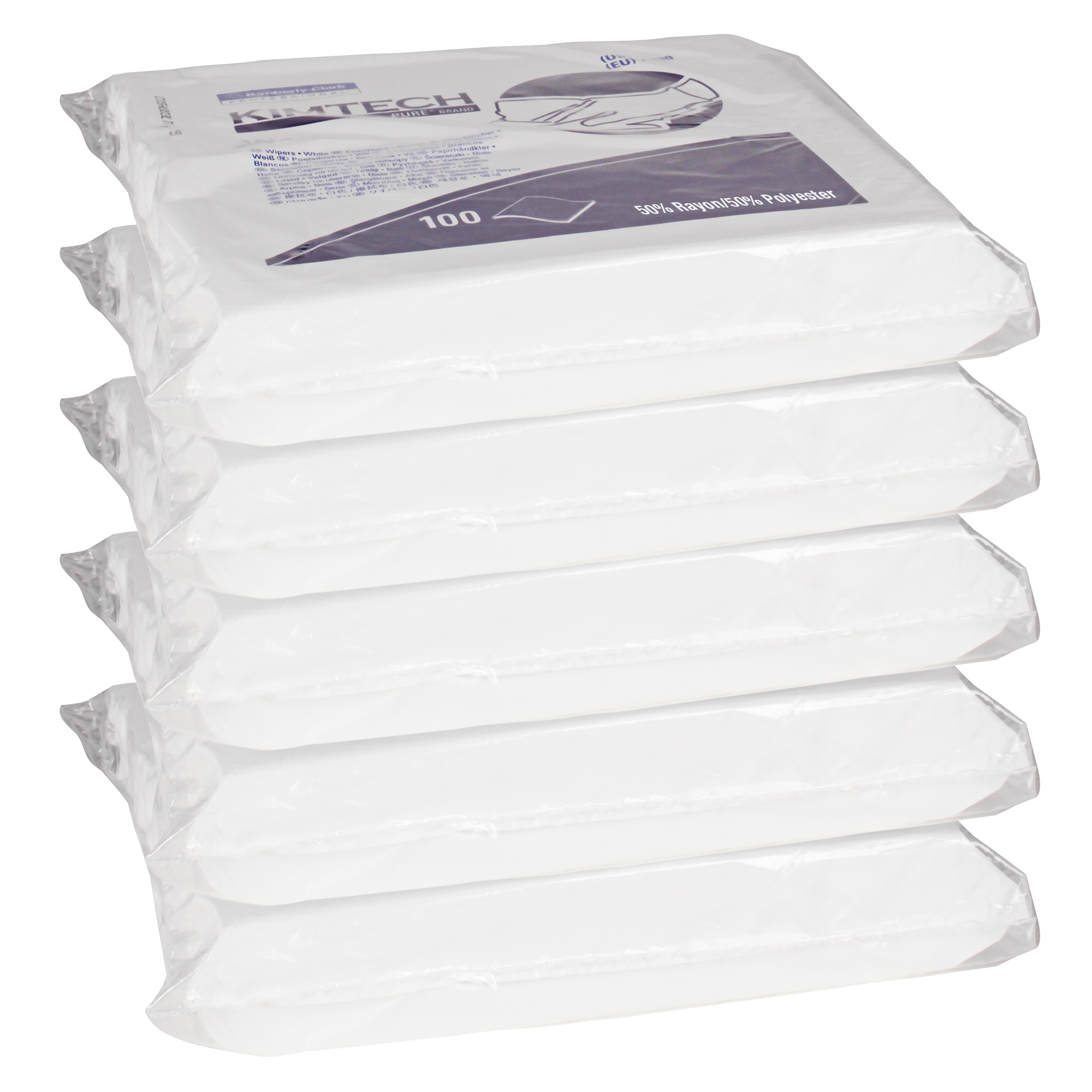 Picture of W5 Critical Task Wipers, Flat Double Bag, Spunlace, 9x9, White, 100/Pk, 5/Carton