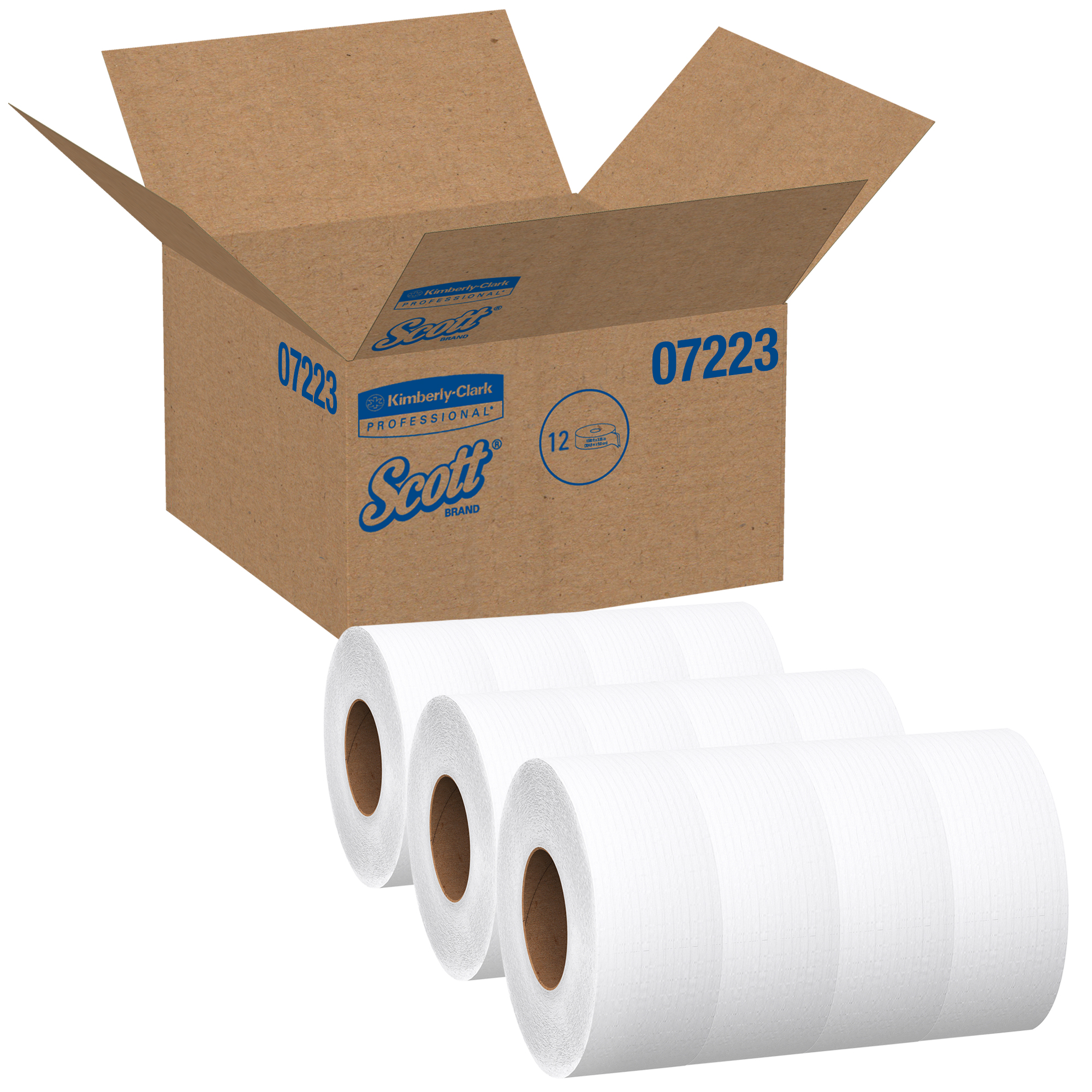 Picture of JRT Jumbo Roll Toilet Tissue, 1-Ply, 9" dia, 2000ft, 12/Carton