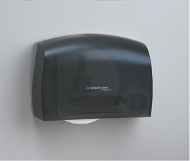 Picture of Coreless JRT Tissue Dispenser, 14 1/4w x 6d x 9 7/10h, Smoke/Gray