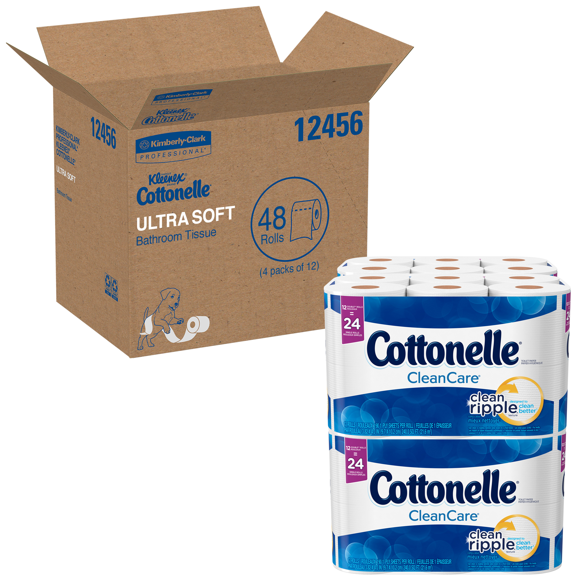 Picture of Ultra Soft Toilet Tissue, 1-Ply, 165 Sheets/Roll, 48/Carton