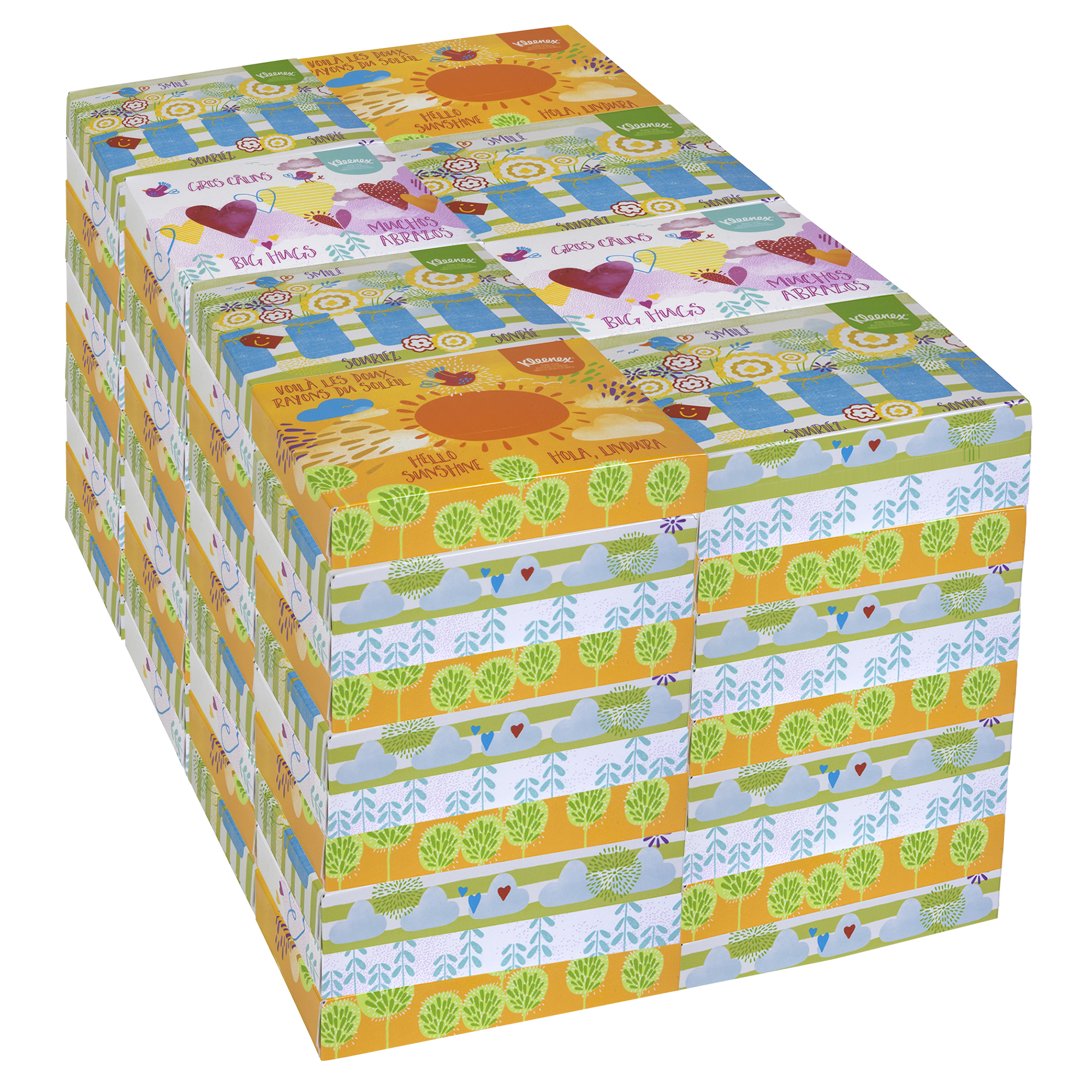Picture of White Facial Tissue, 2-Ply, 65 Tissues/Box, 48 Boxes/Carton