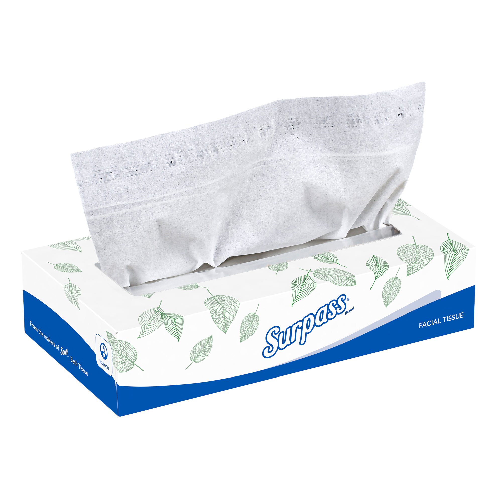 Picture of Facial Tissue, 2-Ply, Flat Box, 100/Box, 30 Boxes/Carton