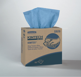 Picture of Kimtex Wipers, Pop-Up Box, 8 4/5 X 16 4/5, Blue, 100/box, 5/carton