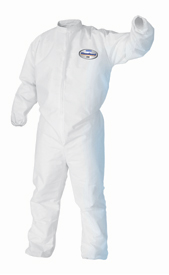 Picture of A30 Elastic-Back & Cuff Coveralls, White, Large, 25/Case