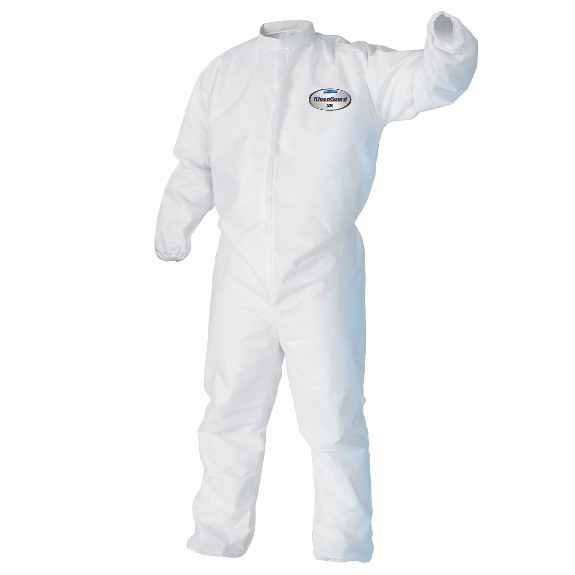 Picture of A30 Elastic-Back & Cuff Coveralls, White, Large, 25/Case