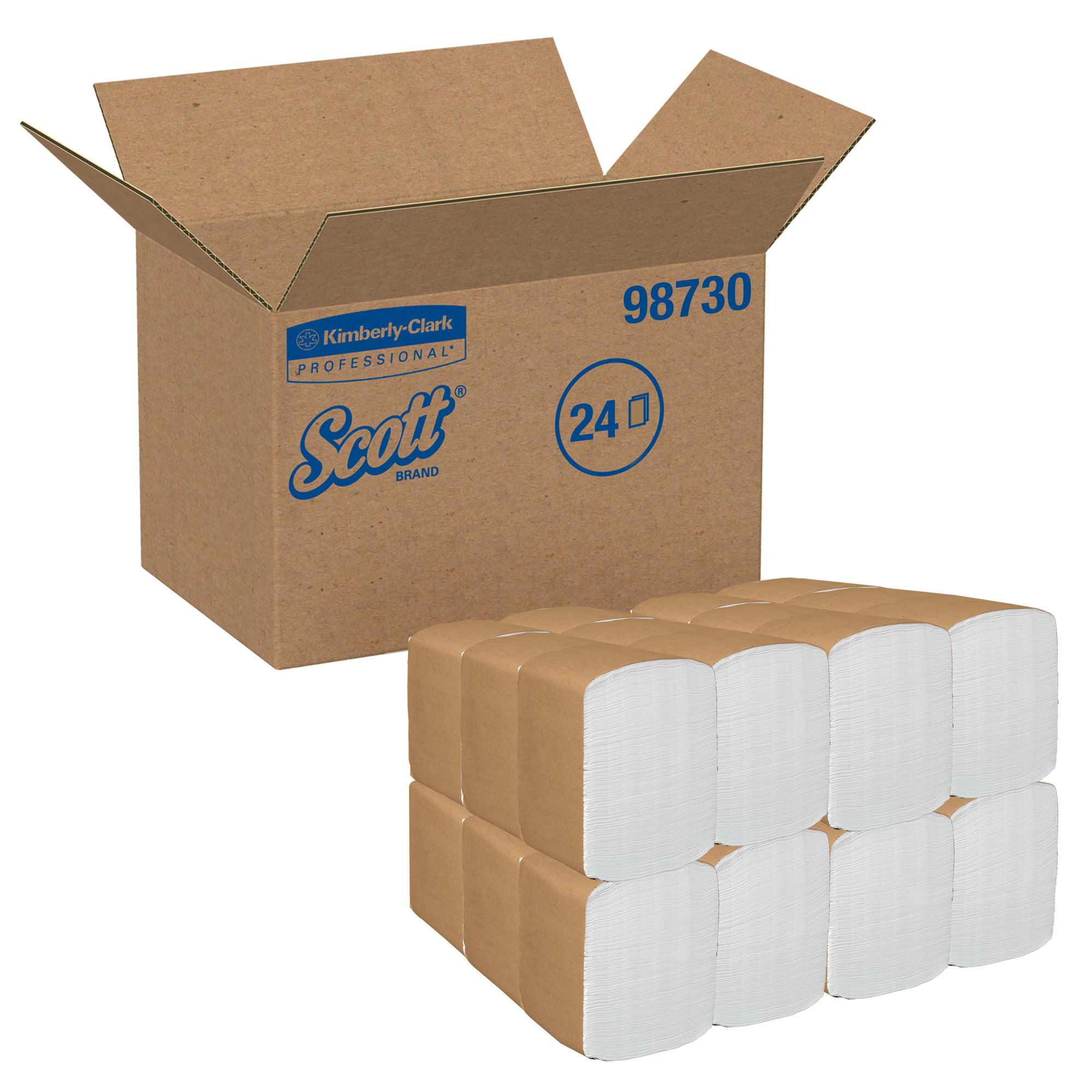 Picture of Full-Fold Dispenser Napkins, 1-Ply, 12 X 17, White, 250/pack, 24 Packs/carton