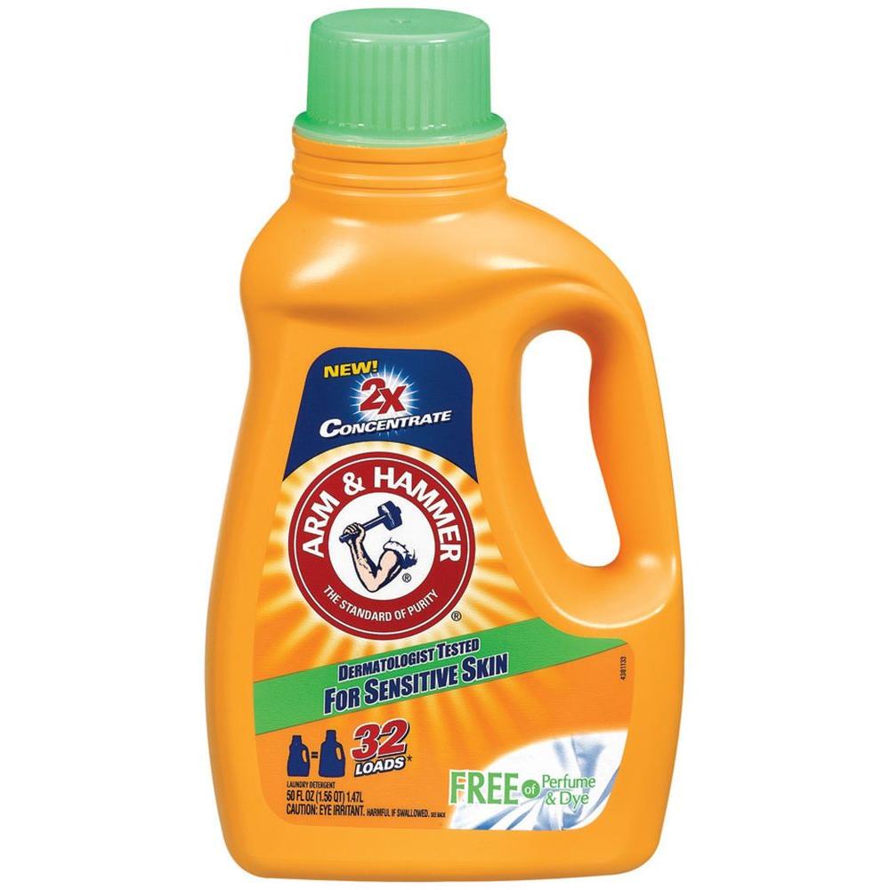 Picture of Laundry Detergent, 50 oz, Arm  & Hammer, Liquid, Dye Free