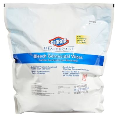 Picture of Healthcare Bleach Wipes,  Clorox, Germicidal, 110 Count