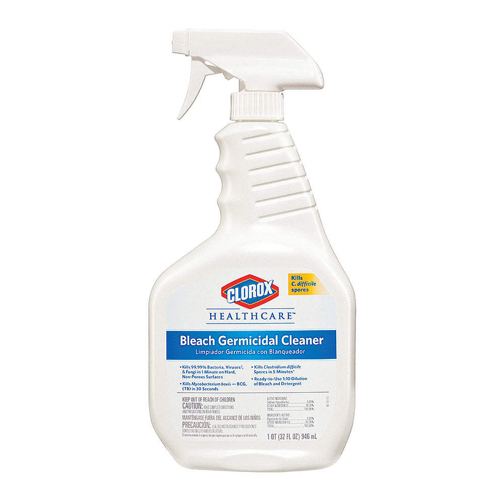 Picture of Healthcare Bleach Cleaner, 32  oz, Clorox, Spray, Germicidal