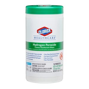 Picture of Healthcare Disinfectant  Wipes, Clorox, Hydrogen Peroxide