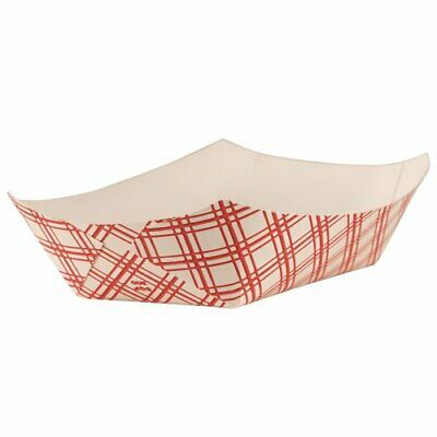 Picture of Food Tray, 1/4 LB, Empress,  Red Plaid, 250 EA/BX