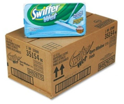 Picture of Swiffer Disposable Wet Cloth,  Regular Size, 12/BX