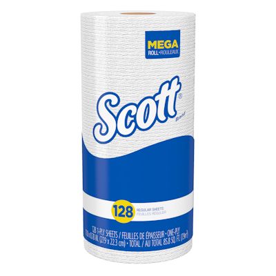 Picture of Kitchen Roll Towel,  11"x8.78", Scott, Perforated, 128 SH/RL