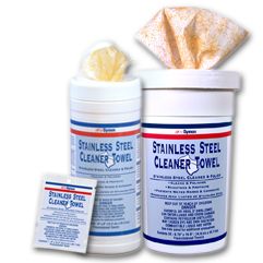 Picture of Stainless Steel Cleaner  Wipes, 30/Can