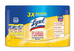 Picture of Disinfecting Wipes, 7"x8", Lysol,  Lemon & Lime, 80 EA/CN
