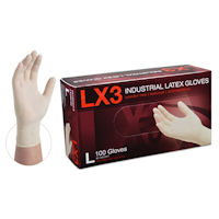 Picture of Gloves, X-Small, Latex,  Powder-Free, 100 EA/BX