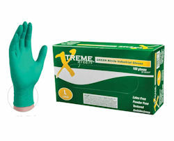 Picture of Glove, Medium, Nitrile,  Xtreme Green, 100 EABX