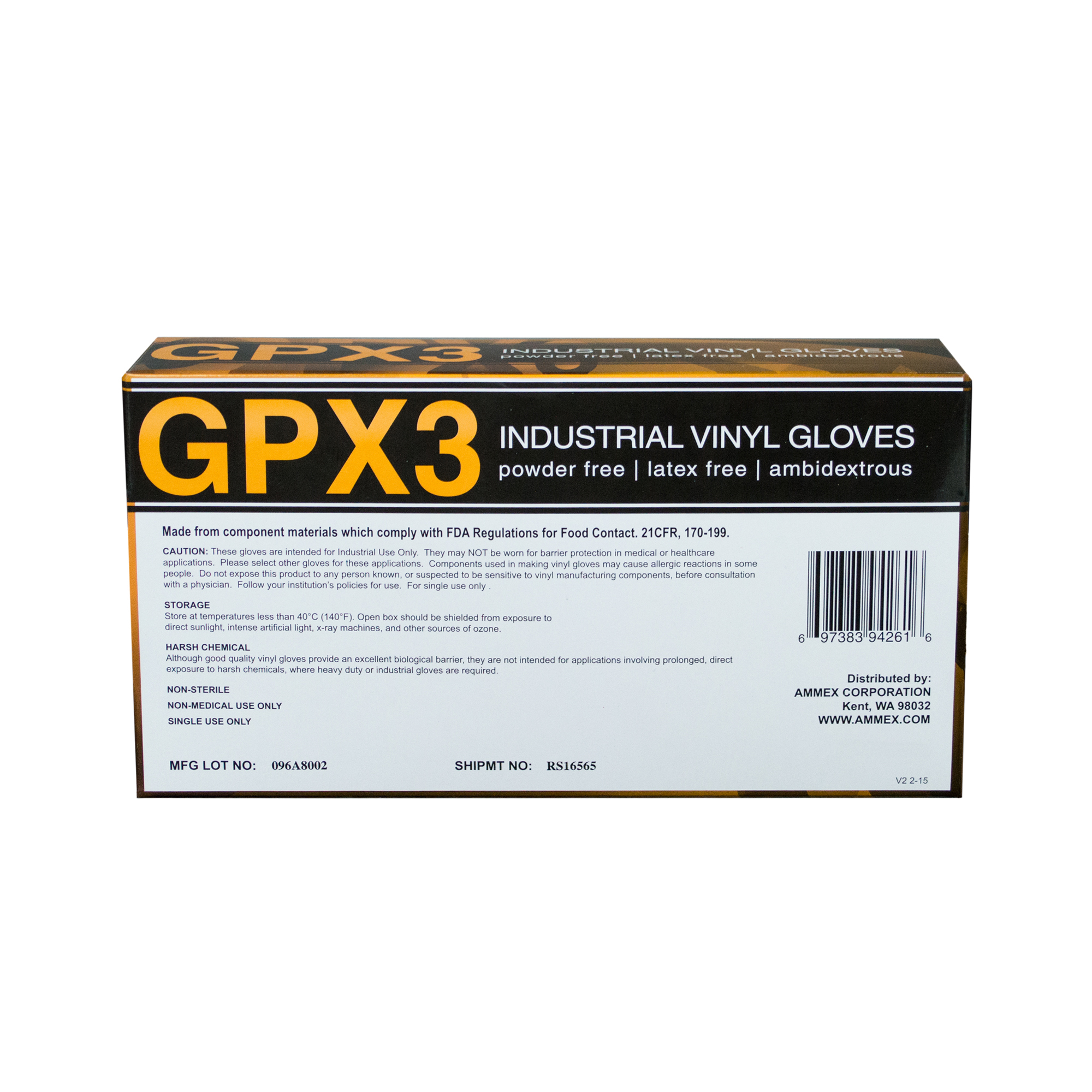 Picture of Gloves, Medium, Vinyl, GPX3,  Powder Free, 100 EA/BX
