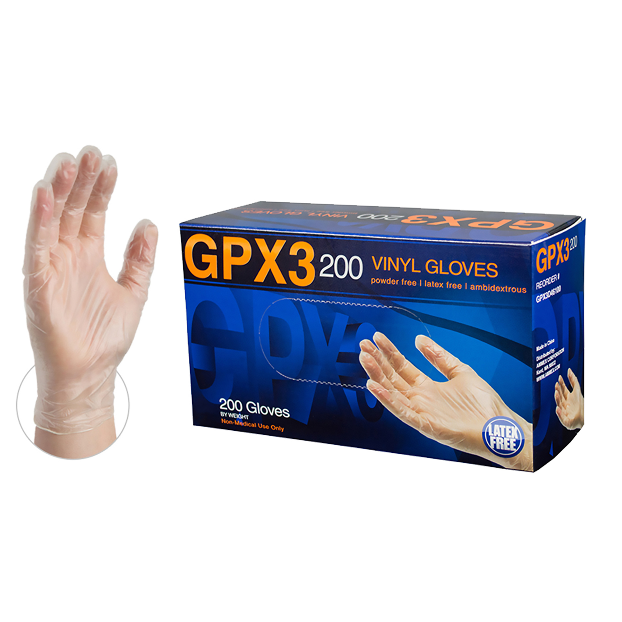Picture of Gloves, Small, Vinyl,  Powder-Free, 200 EA/BX
