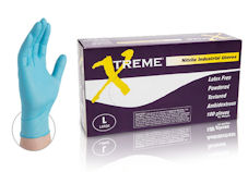 Picture of AMMEX Gloves, Medium, Xtreme,  Nitrile, Powdered, 100 EA/BX